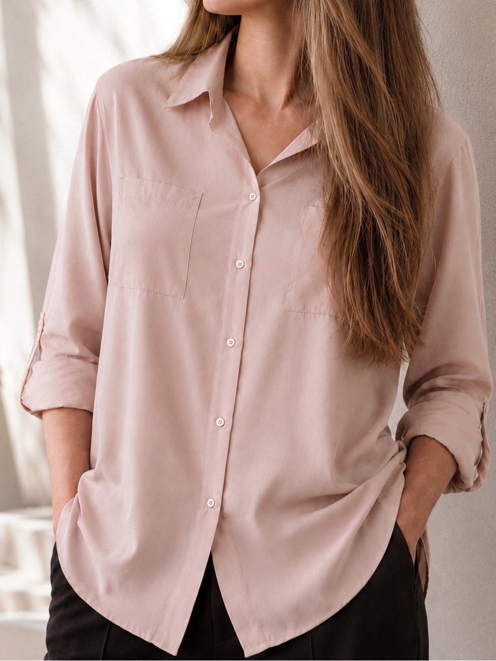Calvin Klein Roll Sleeve Tunic Blouse 🤍 | Plus Size | Excellent Condition